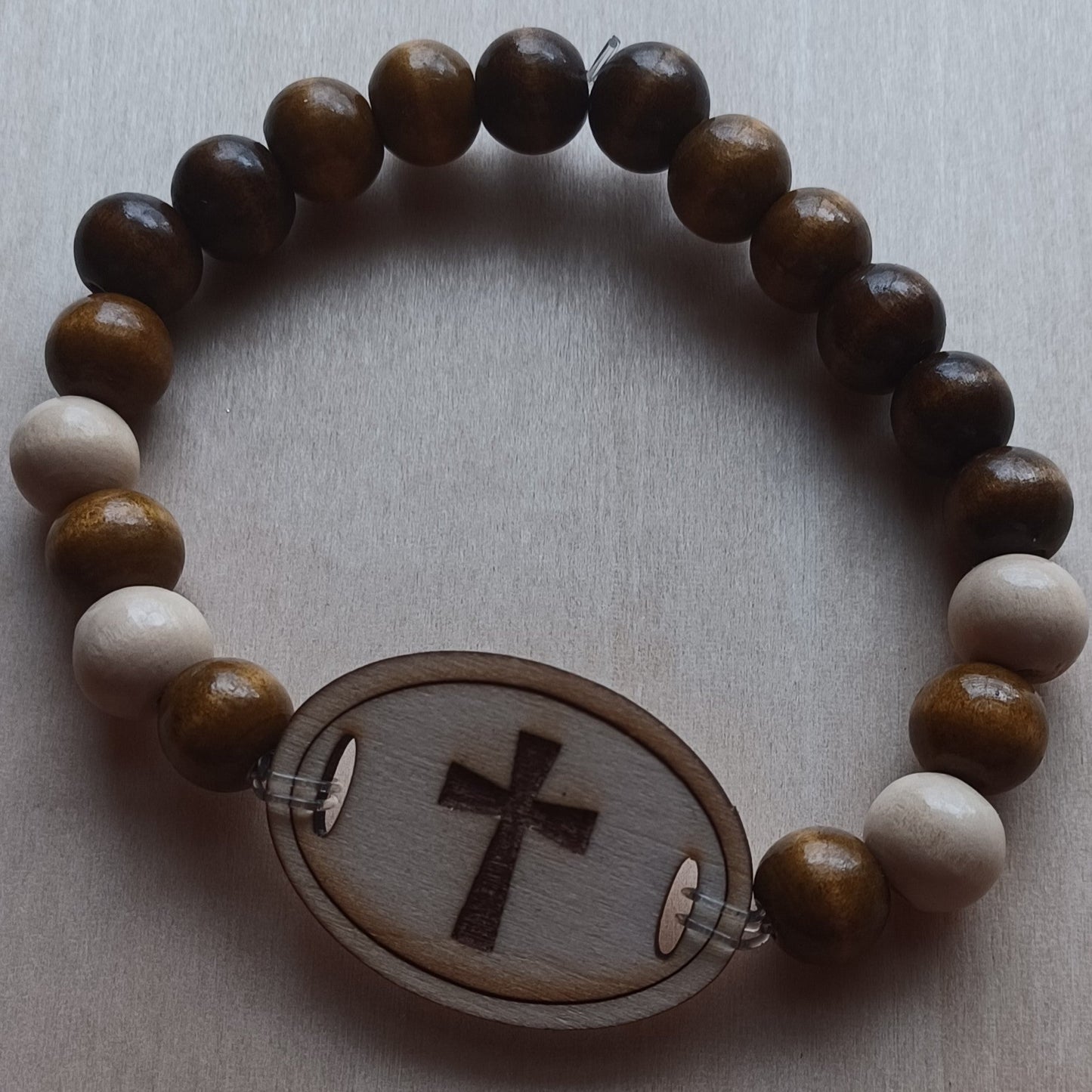 Wooden Cross Bracelet III