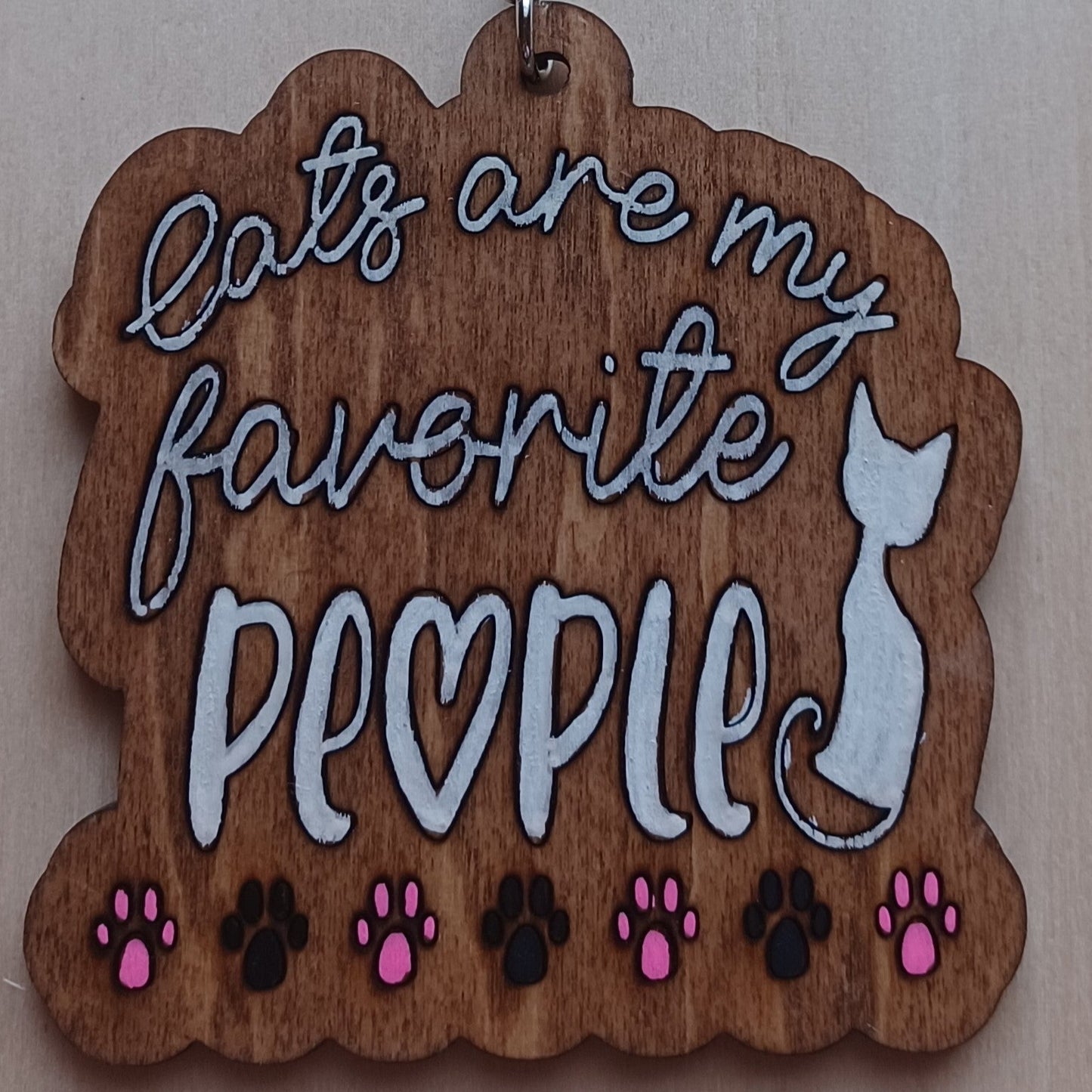 Cats are my Favorite People Keychain