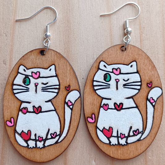 Kitty In Love Earrings