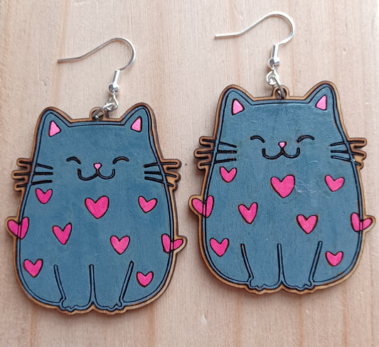 Fat Cat Love Earrings