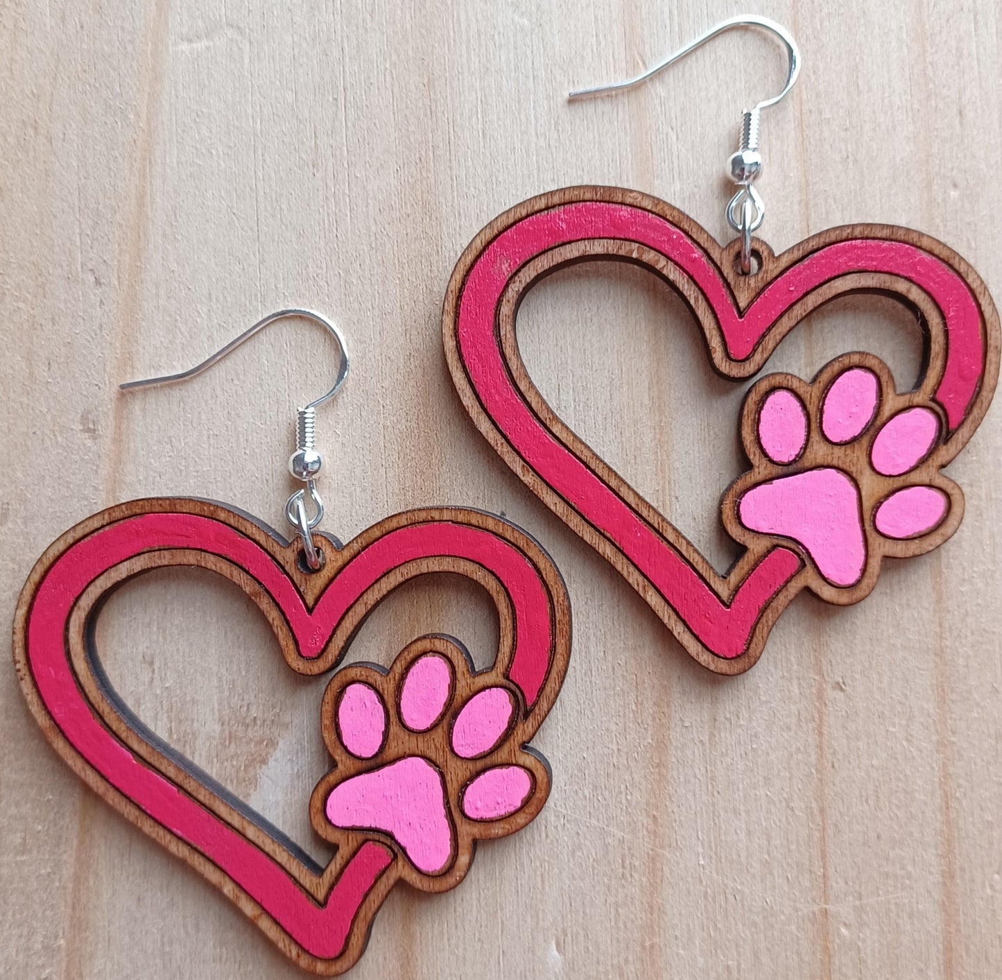 Paw Print On Your Heart Earrings