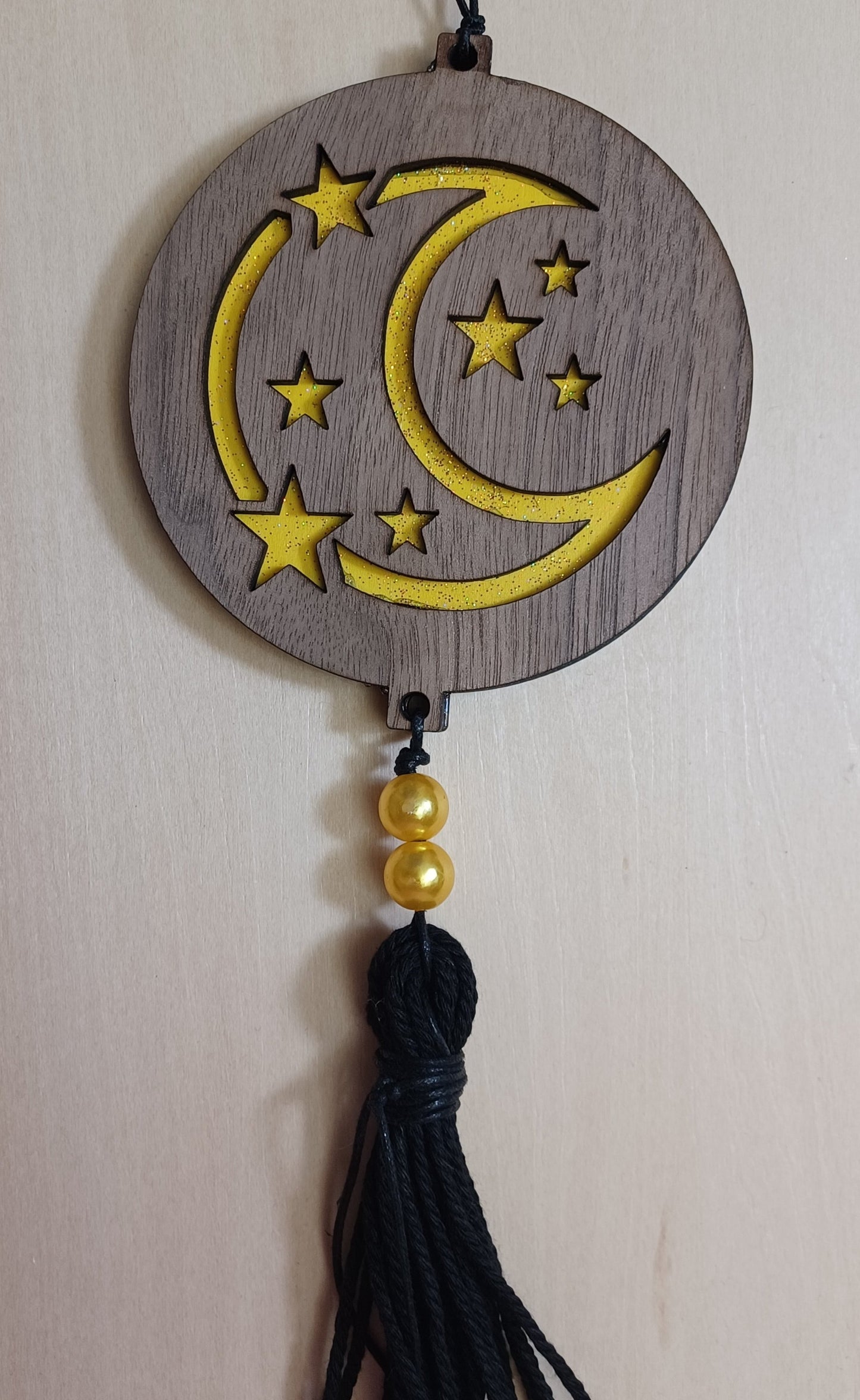 Moon and Stars Car Charm