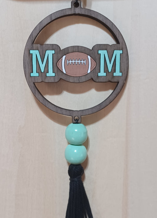 Football Mom Car Charm