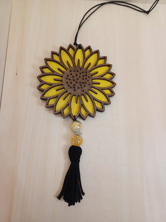 Sunflower Car Charm